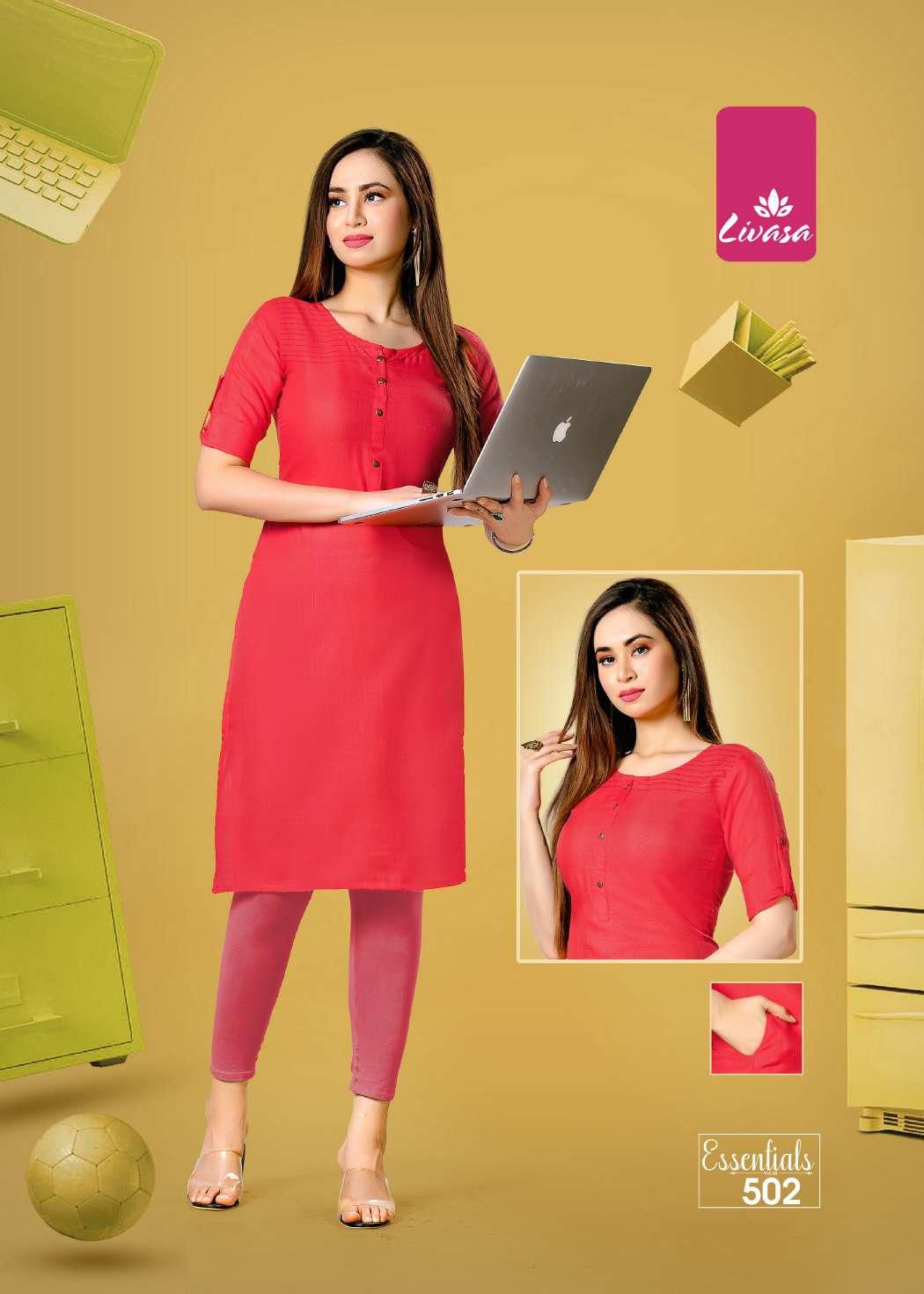 Livasa Essentials 5 Regular Wear Latest Heavy Cotton Kurti Collection